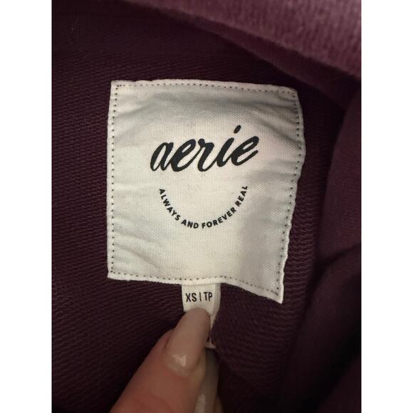 Aerie stunning plum purple Jet Setter Hoodie Sz S (out of stock set) - Picture 7 of 16